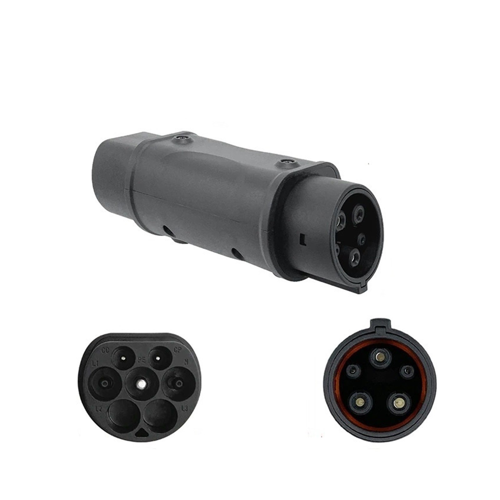 EV Charging TYPE 1 to TYPE 2 Plug Adapter 16A 32A Convertor Connector EVSE for Electric Car Accessories SAE J1772 to IEC 62196