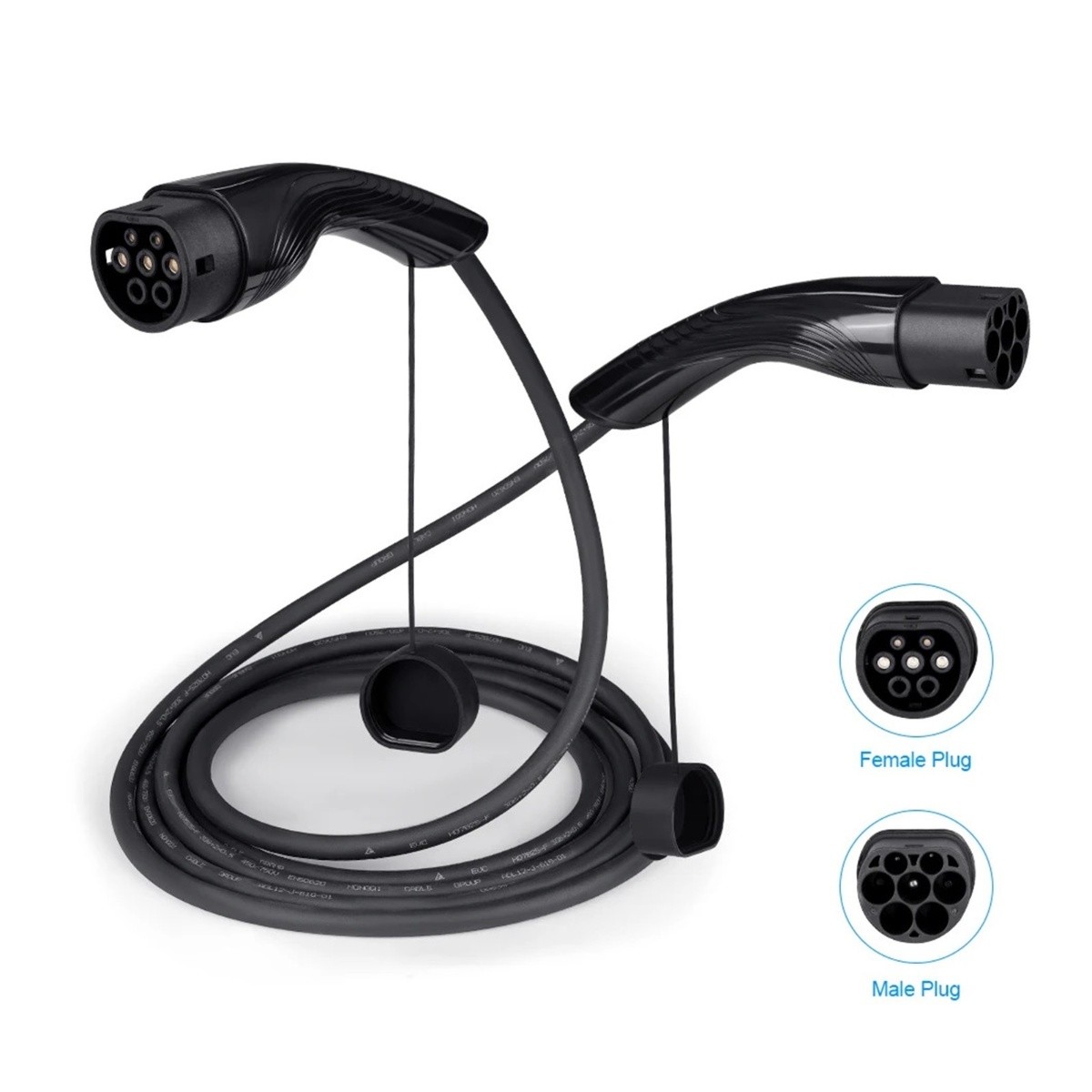 16A 3.6kW/11kW Type to Type2 EV Charging Cable IEC 62196-2 Charger For Electric Vehicles PHEV Car In Public Station
