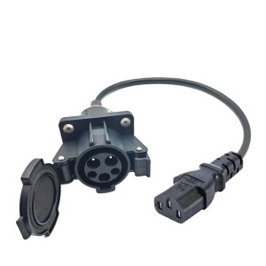 EV station charging adapter,J1772 TO C13 PLUG Charger Station Discharger Connector Adapter EVSE Plug for RV Camper Electr
